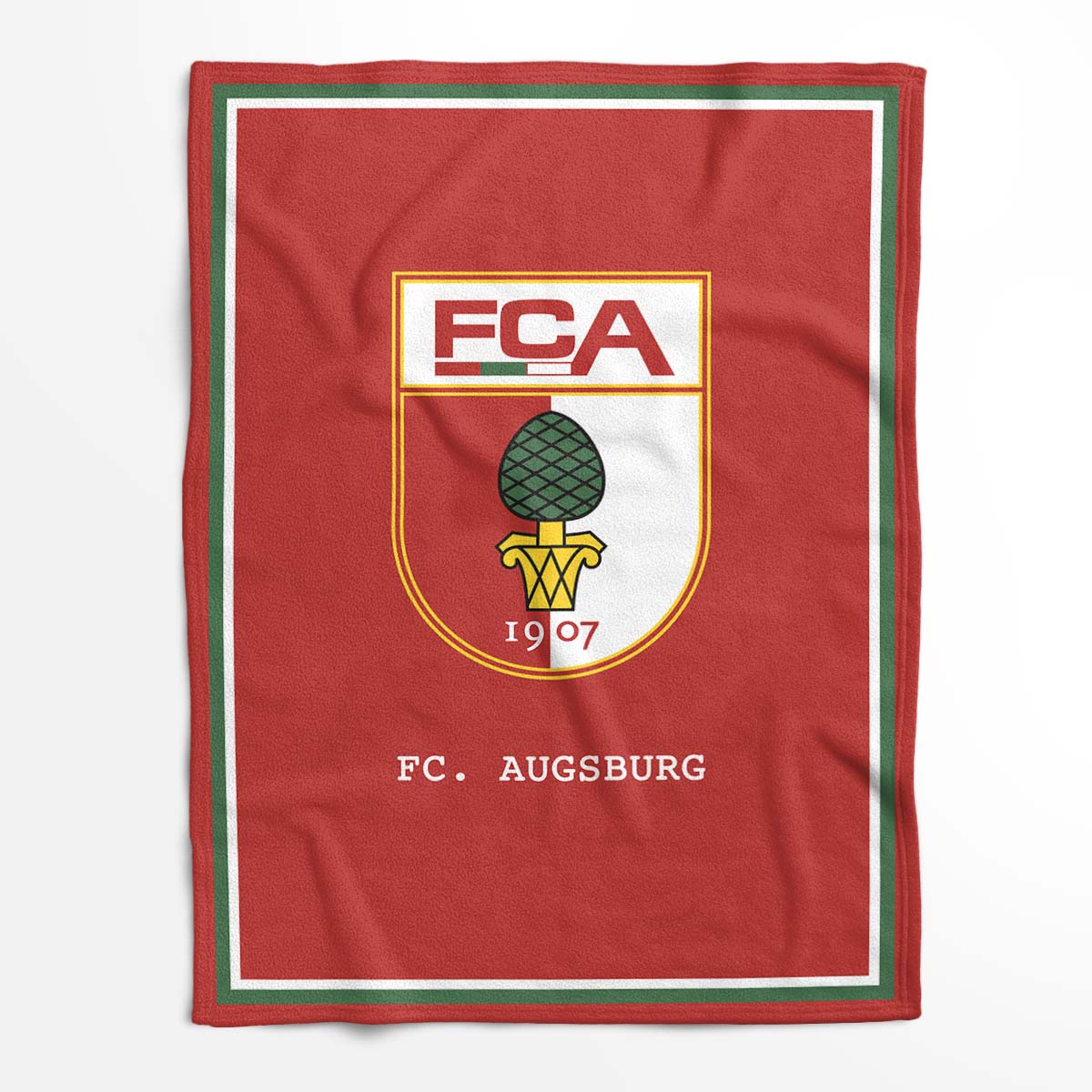 Fc Augsburg für Fan 01 Fleecedecke - Decke – Bild 2