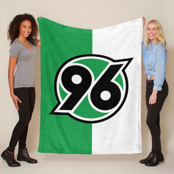 Hannover 96 grüner Hintergrund 02 Fleecedecke - Decke