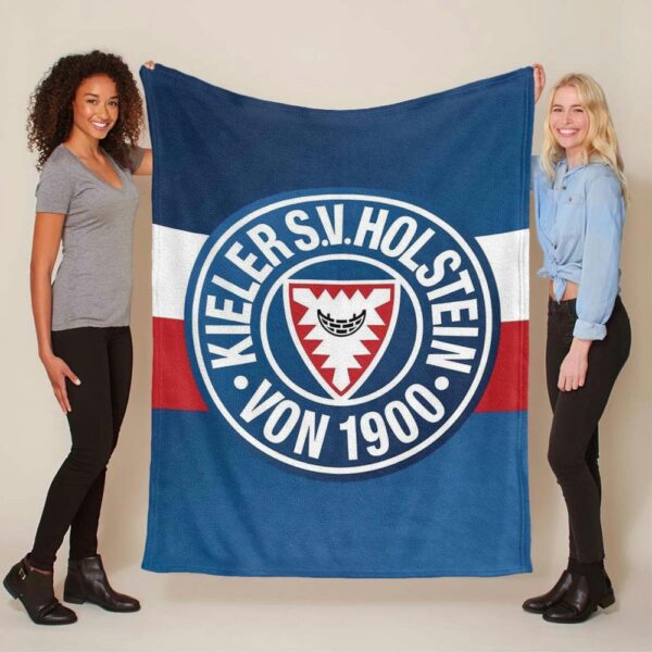 Holstein Kiel FC Kieler SV Holstein 1900 blauer Hintergrund 07 Fleecedecke - Decke