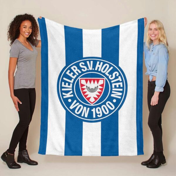 Holstein Kiel FC Kieler SV Holstein 1900 blauer Hintergrund 10 Fleecedecke - Decke