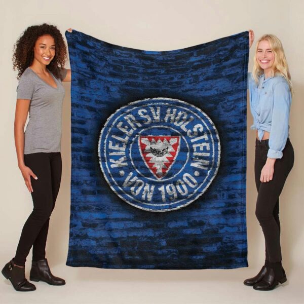 Holstein Kiel FC Kieler SV Holstein 1900 blaue Backsteinmauer Fleecedecke - Decke