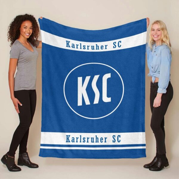 Karlsruher SC KSC blau 05 Fleecedecke - Decke
