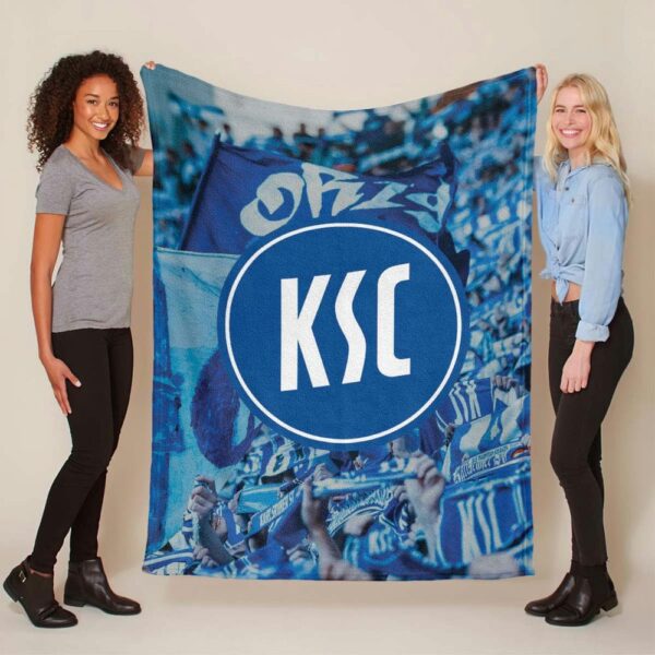 Karlsruher SC KSC Feld blau Fleecedecke - Decke