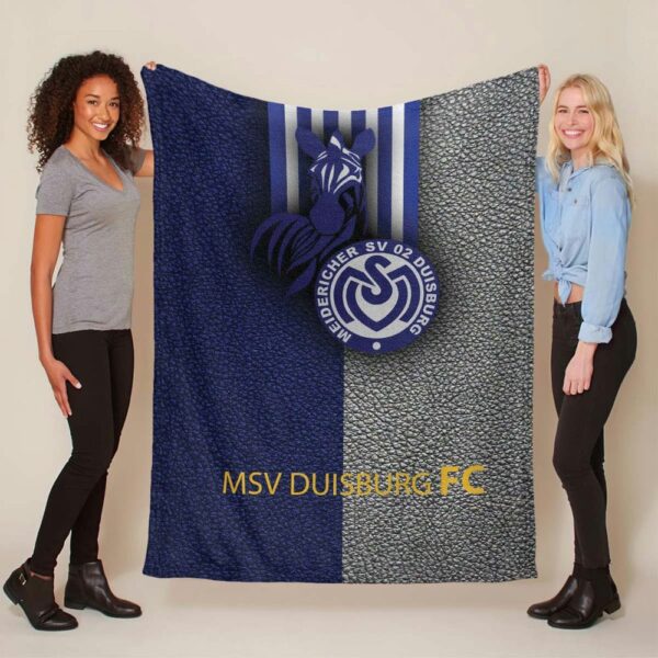 MSV Duisburg blaues Leder Fleecedecke - Decke
