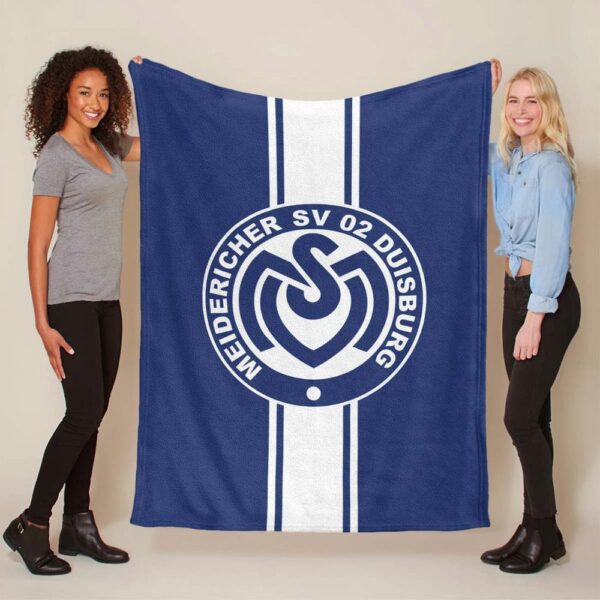 MSV Duisburg weiß blau Die Zebras 03 Fleecedecke - Decke