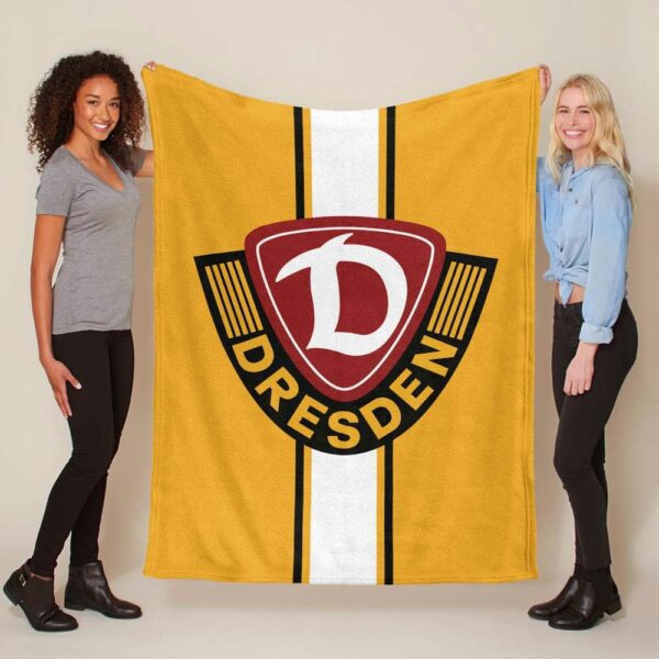 SG Dynamo Dresden gelber Hintergrund Stil 03 Fleecedecke - Decke