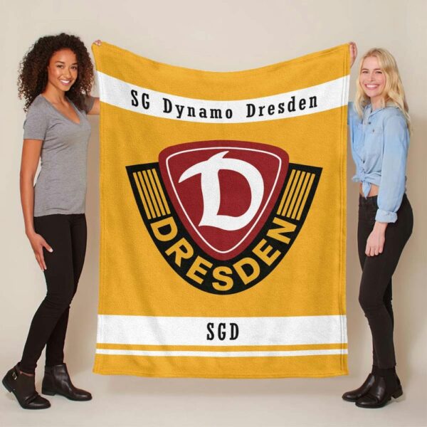 SG Dynamo Dresden gelber Hintergrund Stil 04 Fleecedecke - Decke
