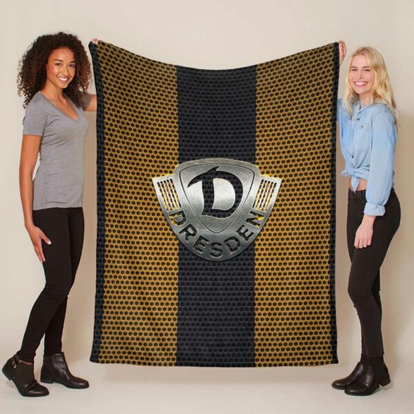 SG Dynamo Dresden gelber Punkt Metall Fleecedecke - Decke