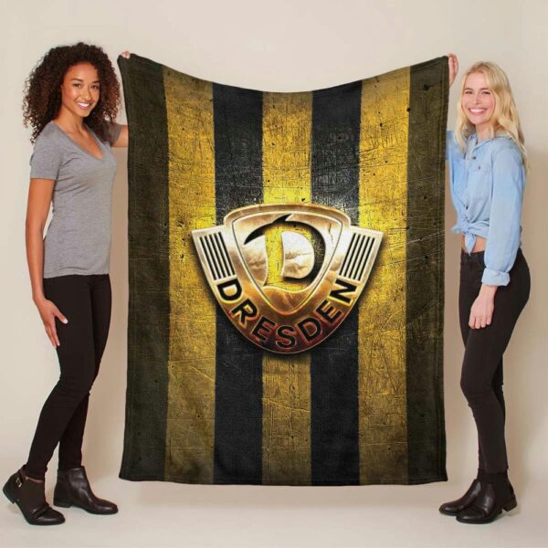 SG Dynamo Dresden gelbmetallic Hintergrund Fleecedecke - Decke