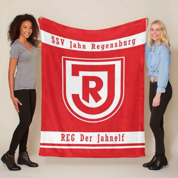 SSV Jahn Regensburg rot weiß 05 Fleecedecke - Decke