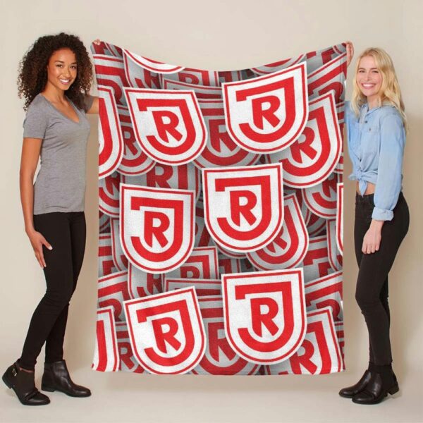 SSV Jahn Regensburg rot-weißes Muster Fleecedecke - Decke