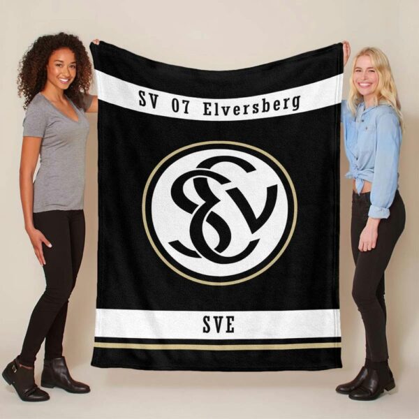SV 07 Elversberg schwarzer Hintergrund sve05 Fleecedecke - Decke