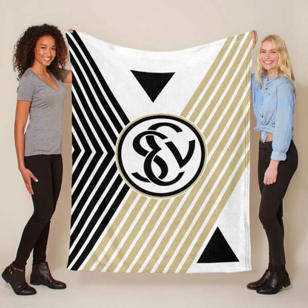 SV 07 Elversberg sve elv deine eins schwarz weißer Hintergrund Fleecedecke - Decke