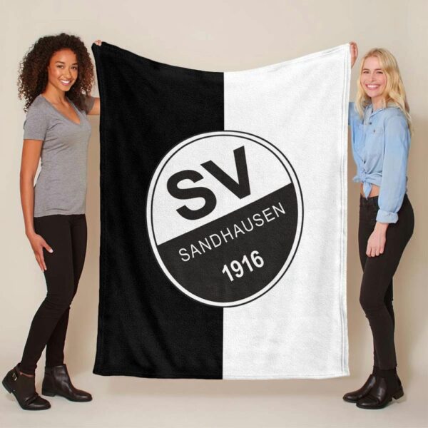 SV Sandhausen schwarz weiß 05 Fleecedecke - Decke