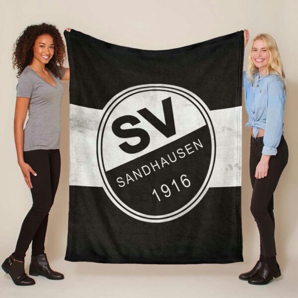 SV Sandhausen schwarz weiß Fleecedecke - Decke