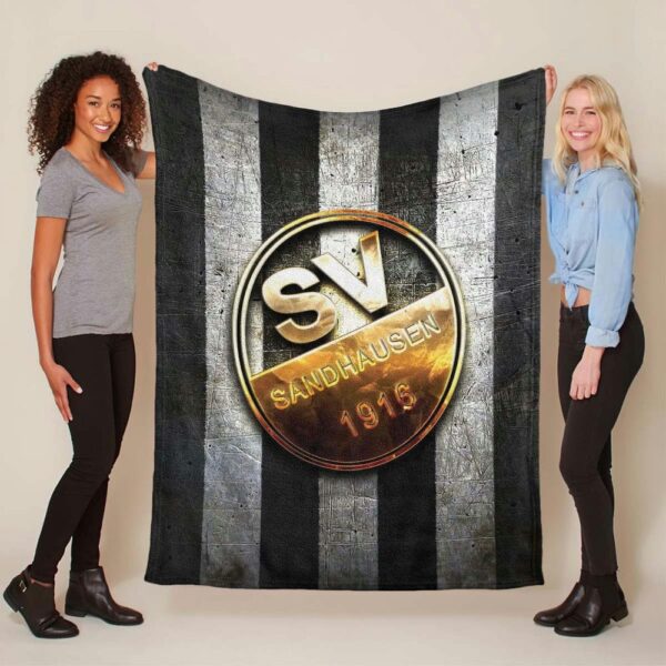 SV Sandhausen Schwarz Weiß Metall Fleecedecke - Decke