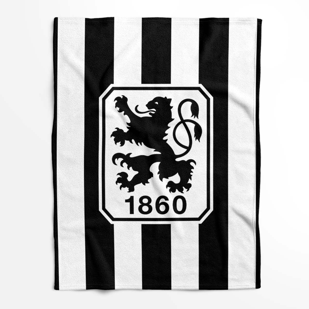 TSV 1860 München schwarz-weißer Hintergrund 01 Fleecedecke - Decke – Bild 2