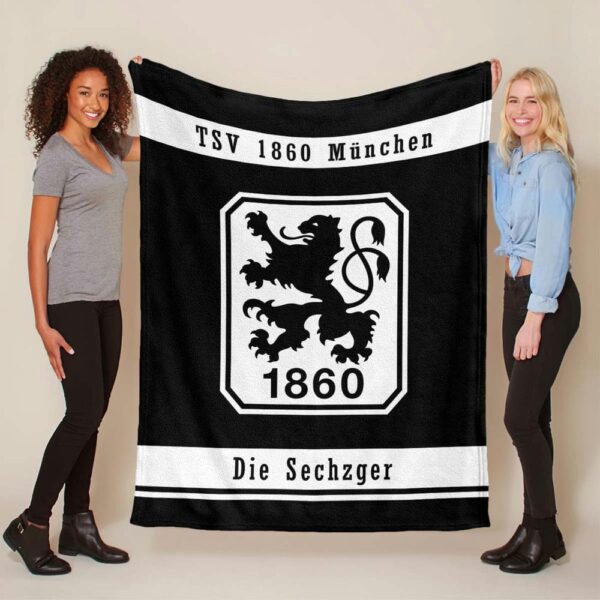 TSV 1860 München schwarzer Hintergrund 04 Fleecedecke - Decke