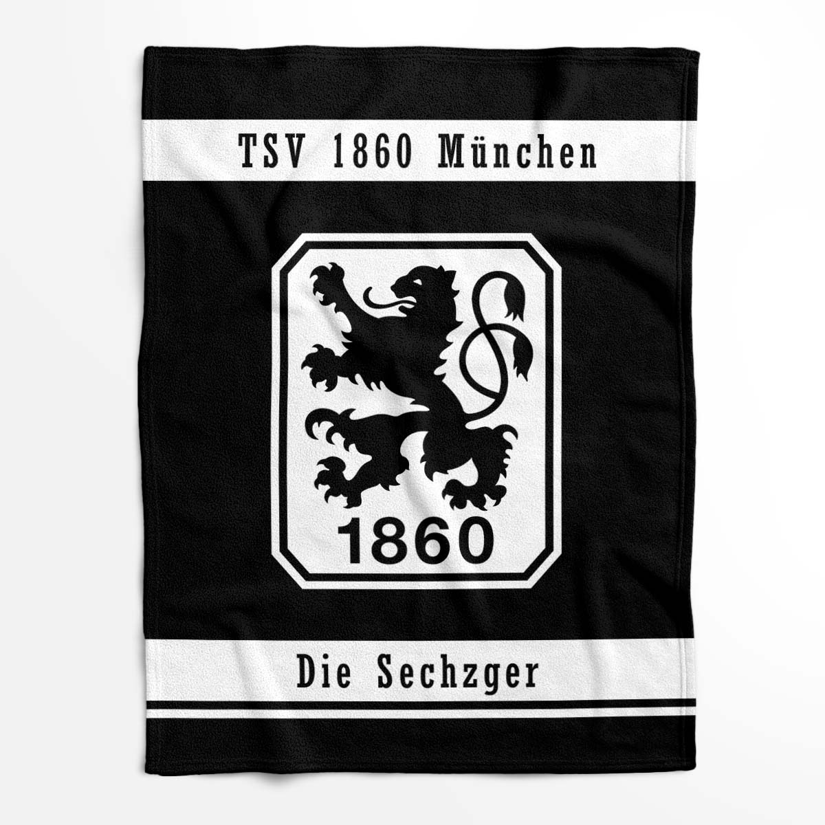 TSV 1860 München schwarzer Hintergrund 04 Fleecedecke - Decke – Bild 2