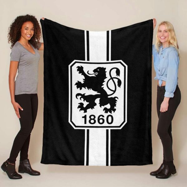 TSV 1860 München schwarzer Hintergrund 05 Fleecedecke - Decke