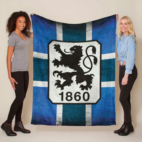 TSV 1860 München blau 01 Fleecedecke - Decke