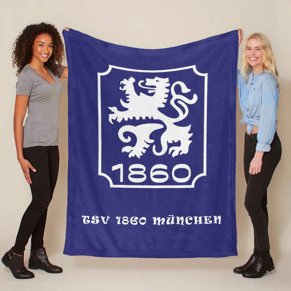 TSV 1860 München blauer Hintergrund 01 Fleecedecke - Decke