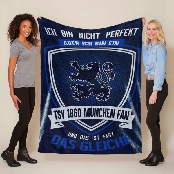 TSV 1860 München Ich bin nicht perfekt, aber ich bin ein Fleecedecke - Decke