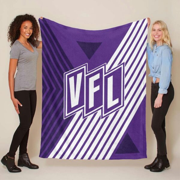 VFL Osnabrück lila weiße Linien Hintergrund Fleecedecke - Decke