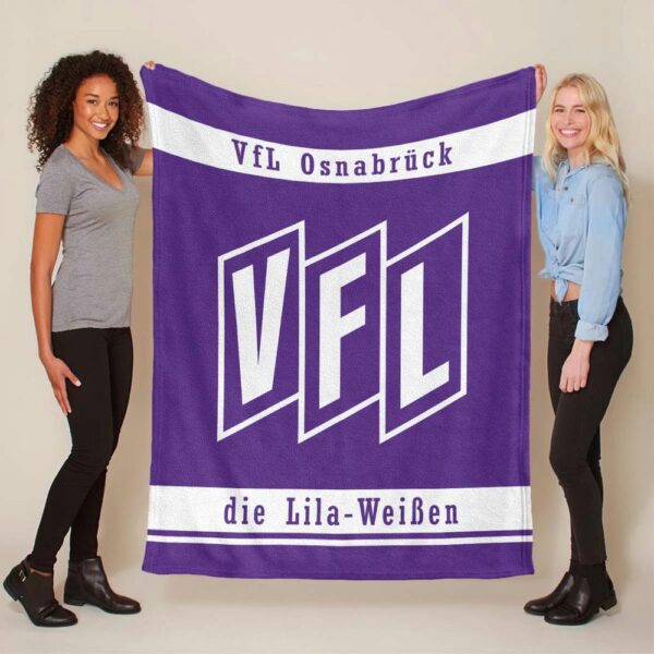 VFL Osnabrück violetter Hintergrund Stil 04 Fleecedecke - Decke