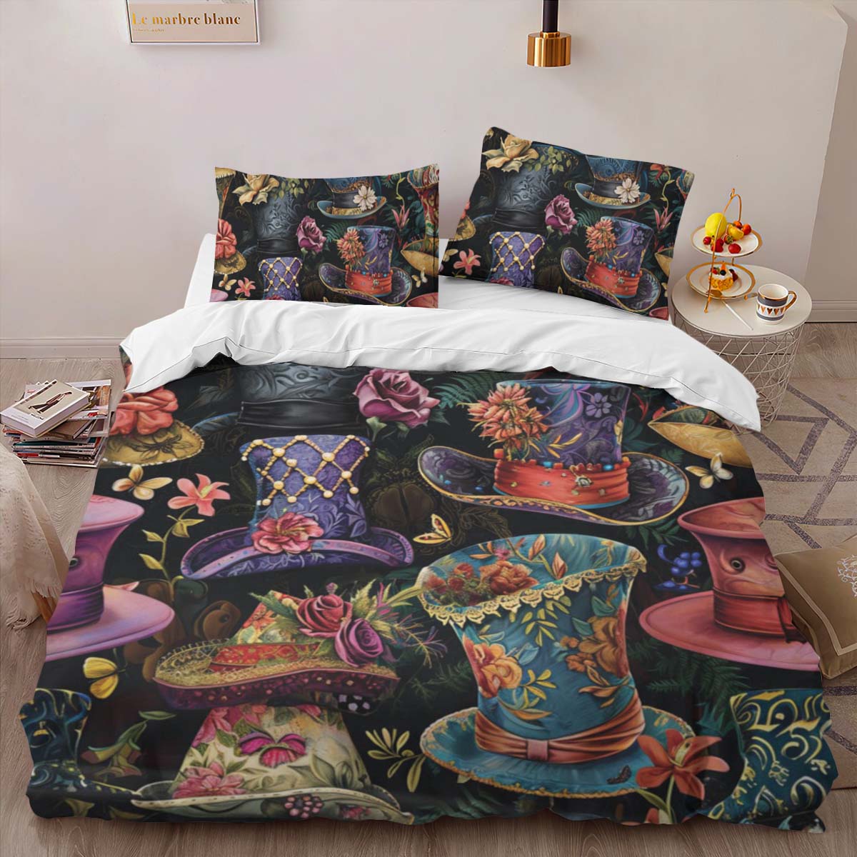 Alice im Wunderland Der verrückte Hutmacher Hüte 2 Kinderbettwäsche – Bettwäsche – Bild 2