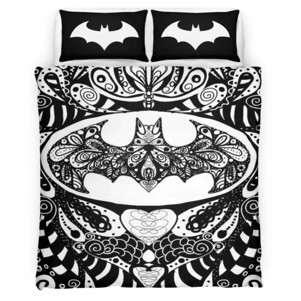 Batman Mandala Stil DC Comics Kinderbettwäsche – Bettwäsche