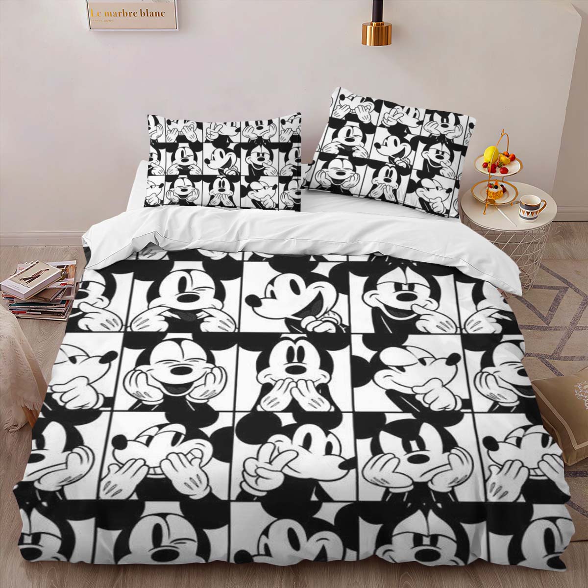 Disney Micky Maus Gesicht 39 Kinderbettwäsche – Bettwäsche – Bild 2