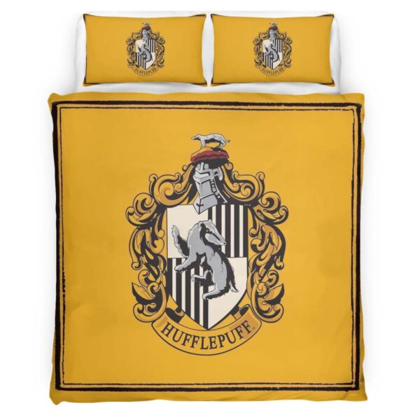 Haus Hufflepuff Harry Potter Gelbes Logo Kinderbettwäsche – Bettwäsche