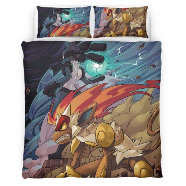 Panferno vs Mega Lucario 2 Kinderbettwäsche – Bettwäsche