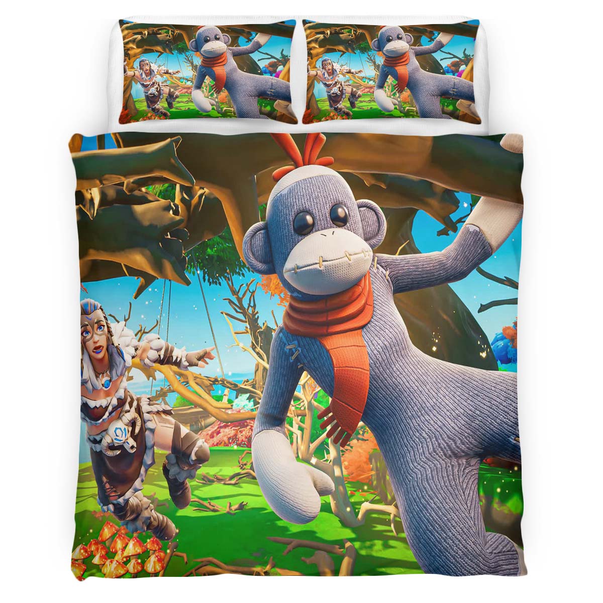 MYSTICAL FOREST DEATHRUN Mönch Fortnite Kinderbettwäsche – Bettwäsche