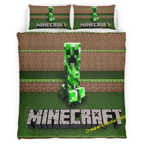 Minecraft Klassik Creeper unglücklich Kinderbettwäsche – Bettwäsche