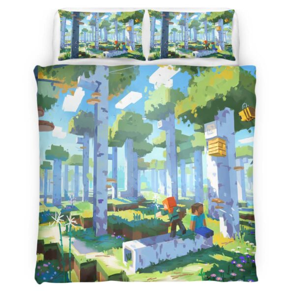 Minecraft Wald Biom Steve und Alex Kinderbettwäsche – Bettwäsche