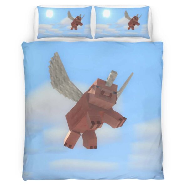 Minecraft Wenn Schweine fliegen Kinderbettwäsche – Bettwäsche