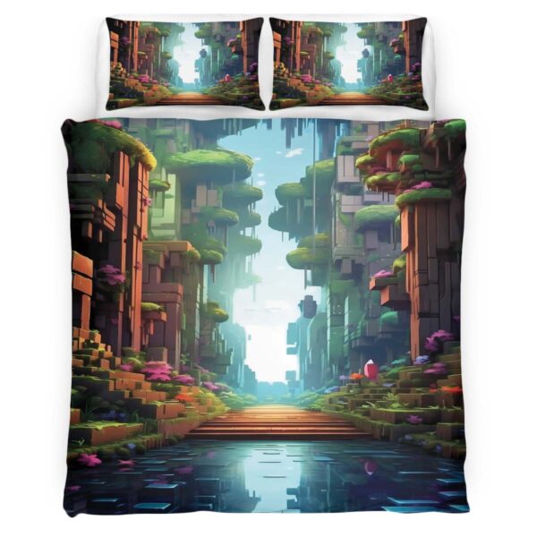 Minecraft Welt Hintergrund Kinderbettwäsche – Bettwäsche