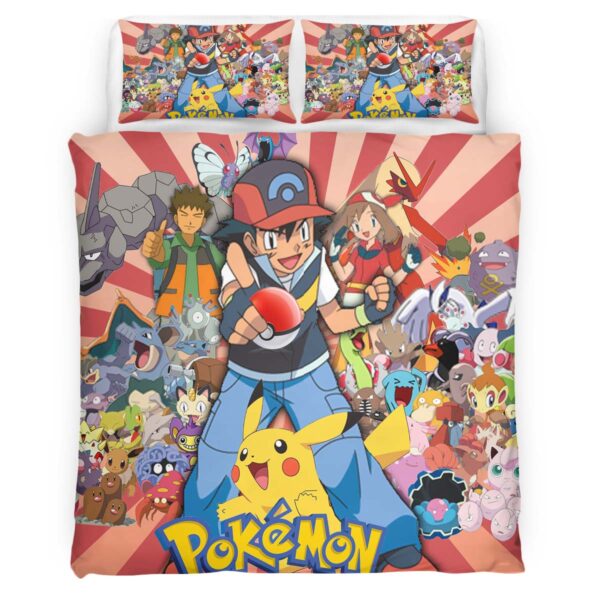 Meisterdetektiv Pikachu Alle Charaktere 3 Kinderbettwäsche – Bettwäsche
