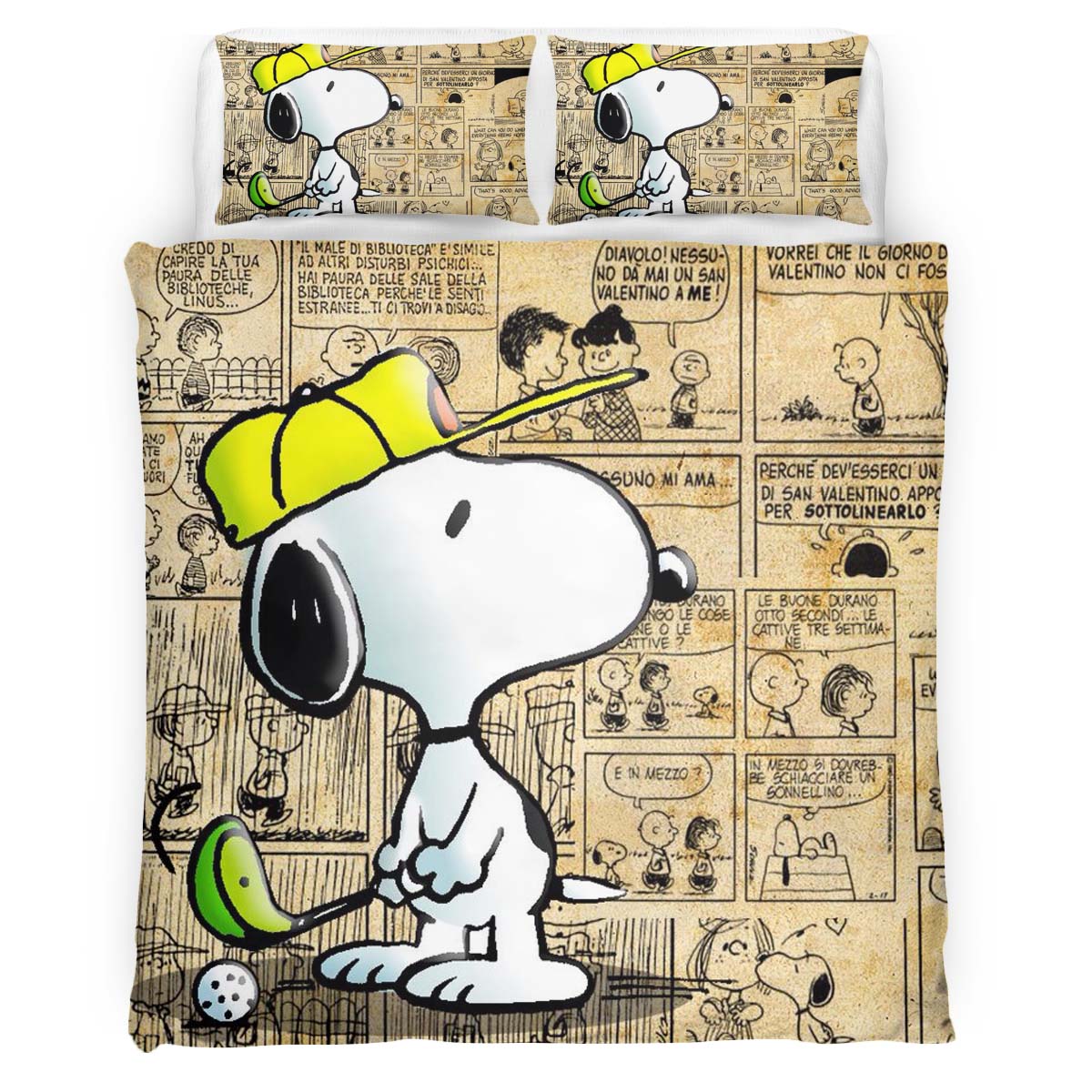 Snoopy Golf 2 Kinderbettwäsche – Bettwäsche