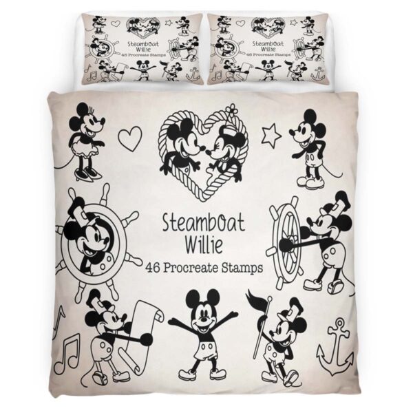 Steamboat Willie Micky Maus Kinderbettwäsche – Bettwäsche