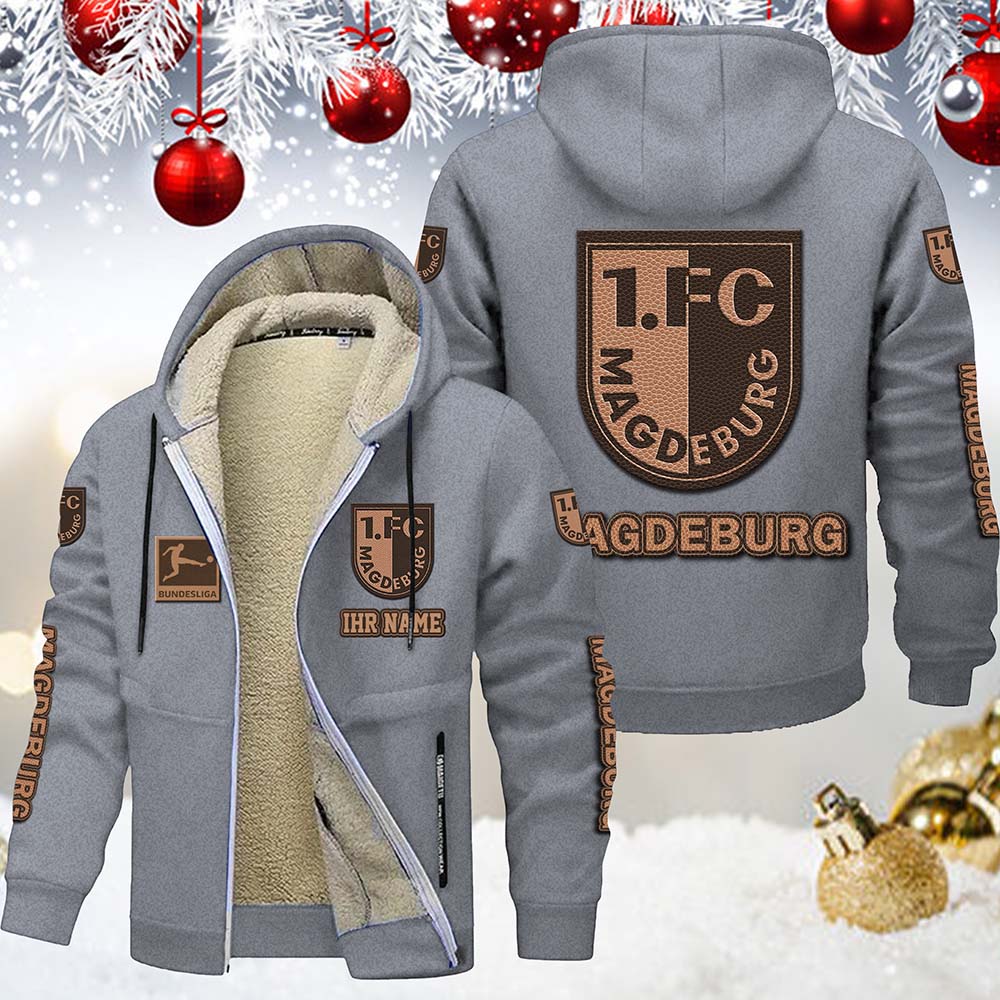 1. FC Magdeburg Gefütterte Kapuzenjacke – Bild 8