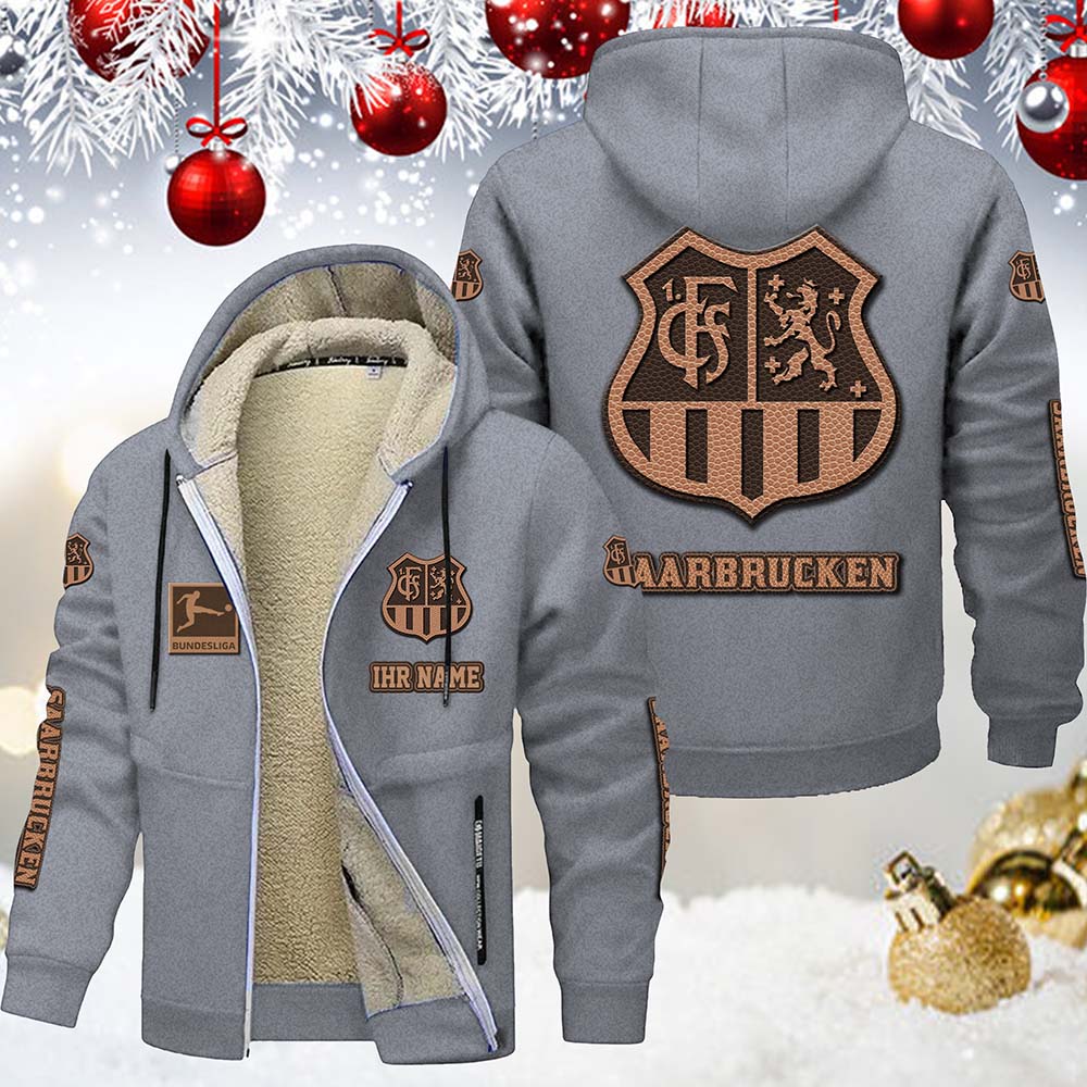 1. FC Saarbrucken Gefütterte Kapuzenjacke – Bild 8