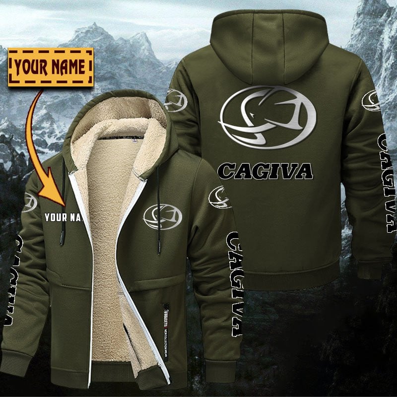 Cagiva Motorcycles Gefütterte Kapuzenjacke – Bild 2