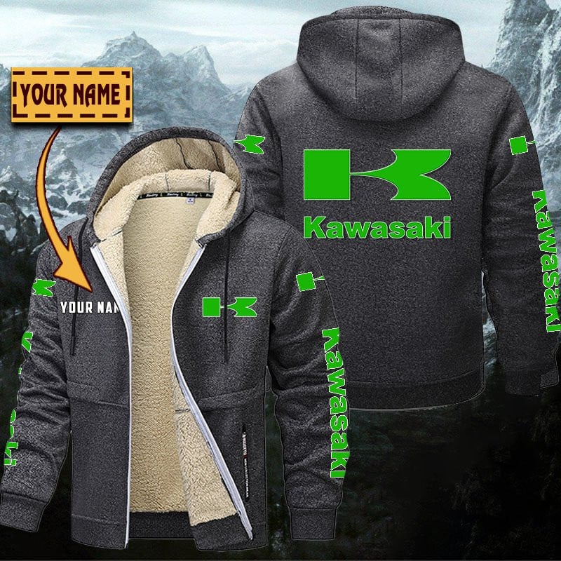 Kawasaki Gefütterte Kapuzenjacke – Bild 4