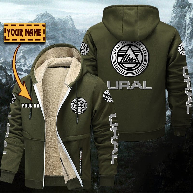 Ural Motorcycles Gefütterte Kapuzenjacke – Bild 2