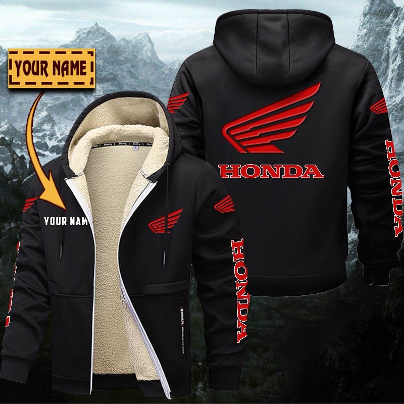 Honda Motorcycle Gefütterte Kapuzenjacke – Bild 2