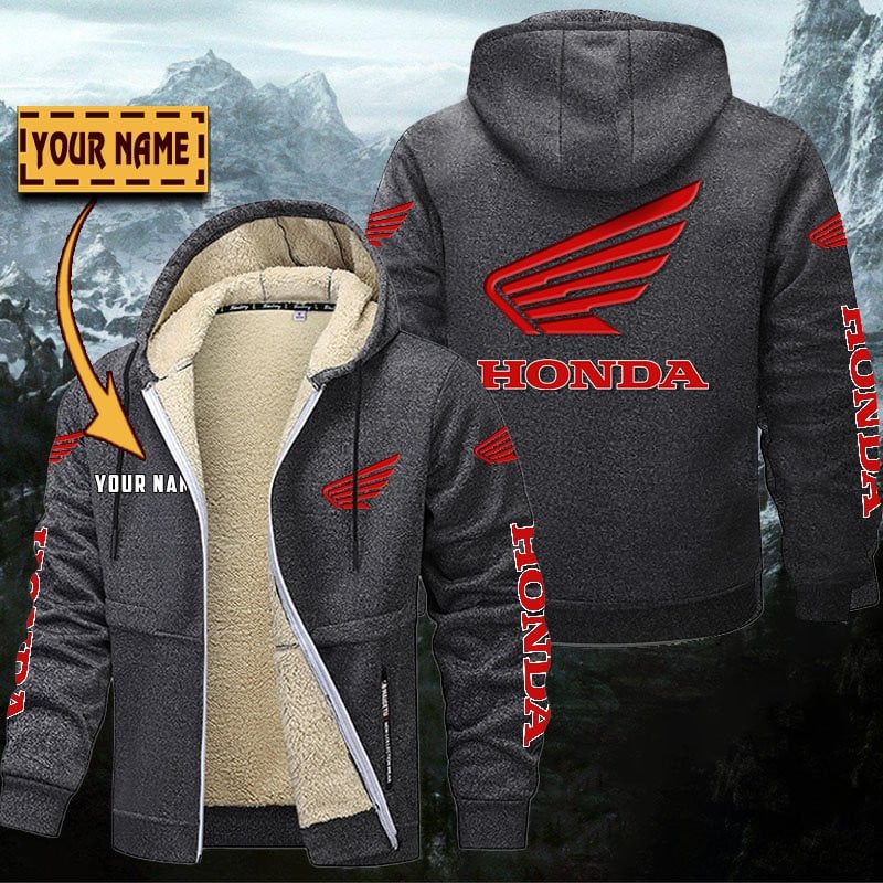 Honda Motorcycle Gefütterte Kapuzenjacke – Bild 5
