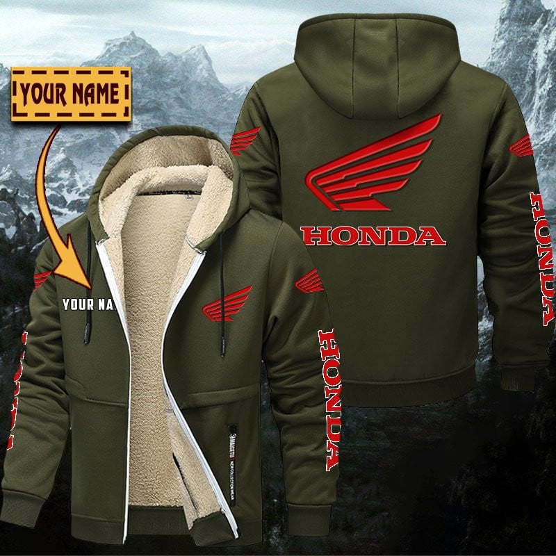 Honda Motorcycle Gefütterte Kapuzenjacke – Bild 3